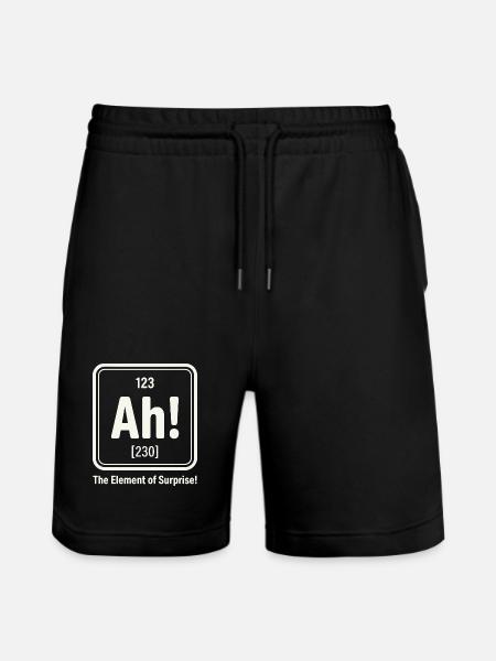 Element of surprise Ah! - Stanley/Stella Trainer Unisex Organic Jogging Shorts - black