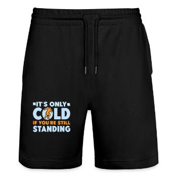 Running Run Only Cold If You´re Standing Marathon - Stanley/Stella Unisex Bio Joggingshorts Trainer  - Schwarz - Vorne - Nik (191cm) & Marisol (170cm)