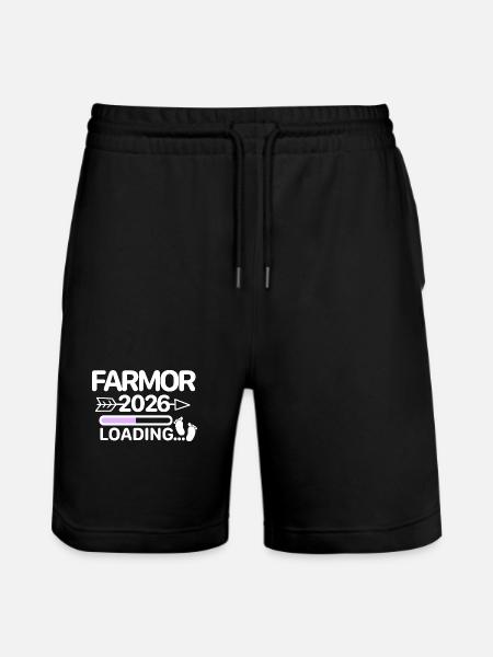Farmor 2026 Rose suédois - Short de jogging bio TRAINER Stanley/Stella unisexe - noir