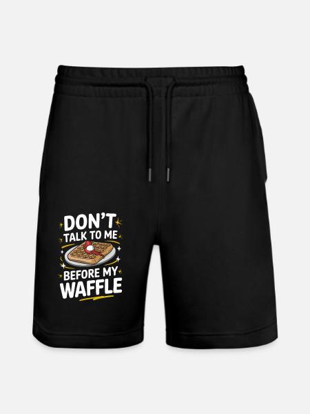 Waffles Breakfast Sweets - Stanley/Stella Trainer Unisex Organic Jogging Shorts - black