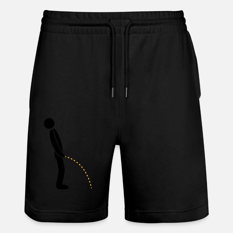 logo toilette pee piss debout - Short de jogging bio TRAINER Stanley/Stella unisexe - noir