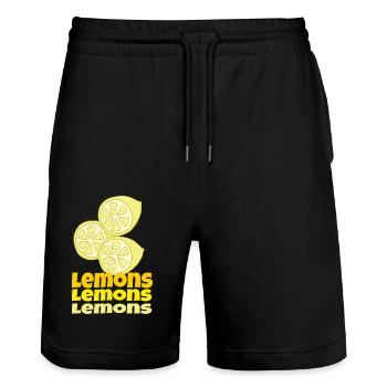 Citrons - Short de jogging bio TRAINER Stanley/Stella unisexe - noir - Devant - Nik (191cm) & Marisol (170cm)