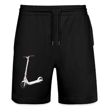 Trotinette sport - Short de jogging bio TRAINER Stanley/Stella unisexe - noir - Devant - Nik (191cm) & Marisol (170cm)
