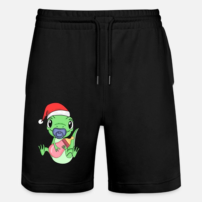 Lézard Bébé Noël - Short de jogging bio TRAINER Stanley/Stella unisexe - noir