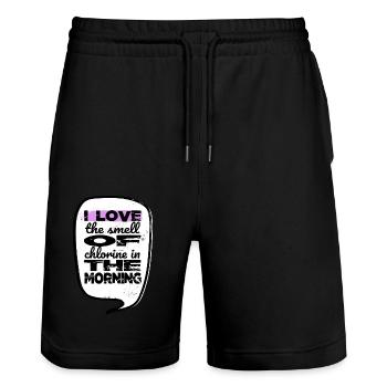 Déclaration Blague Natation Drôle Cool - Short de jogging bio TRAINER Stanley/Stella unisexe - noir - Devant - Nik (191cm) & Marisol (170cm)