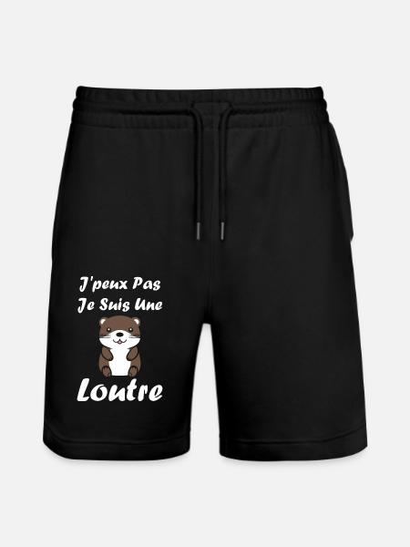 Humour petite loutre - Short de jogging bio TRAINER Stanley/Stella unisexe - noir