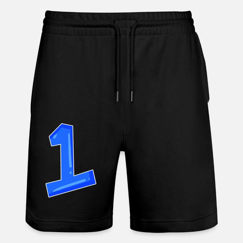 Numéro 1 bleu - Short de jogging bio TRAINER Stanley/Stella unisexe - noir