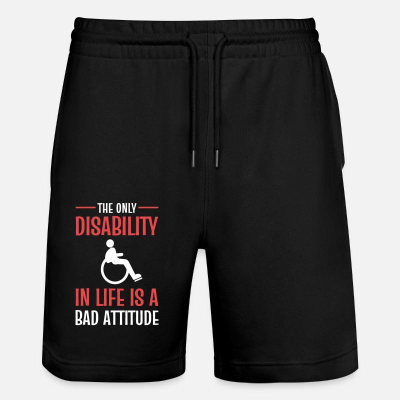 Rollstuhl - Stanley/Stella Unisex Bio Joggingshorts Trainer  - Schwarz