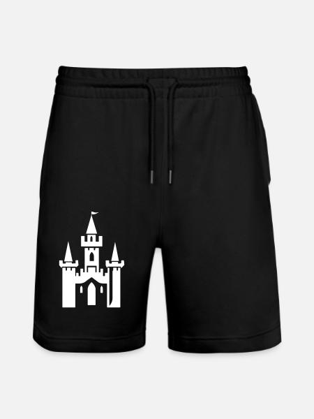 Castle Symbol Castle - Stanley/Stella Trainer Unisex Organic Jogging Shorts - black