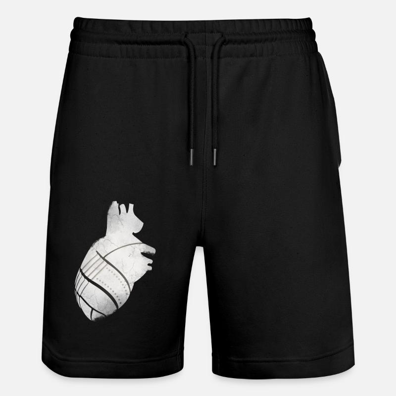 Ein Herz aus Metall - Stanley/Stella Unisex Bio Joggingshorts Trainer  - Schwarz