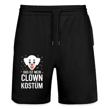 Das ist mein Clown Kostüm - Karneval Fasching - Stanley/Stella Unisex Bio Joggingshorts Trainer  - Schwarz - Vorne - Nik (191cm) & Marisol (170cm)