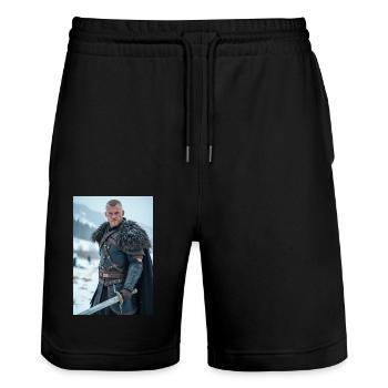 Tyr Einhändiger Gott des Krieges und der Gerechtigkeit Nordischer Mythos - Stanley/Stella Unisex Bio Joggingshorts Trainer  - Schwarz - Vorne - Nik (191cm) & Marisol (170cm)