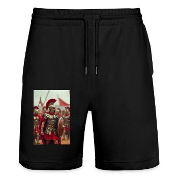 Centurion commands, Slavic myths linger in Rome’s - Stanley/Stella Trainer Unisex Organic Jogging Shorts - black - Front - Nik (191cm) & Marisol (170cm)