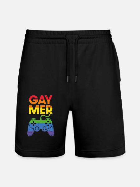 Gaymer - Stanley/Stella Trainer Unisex Organic Jogging Shorts - black