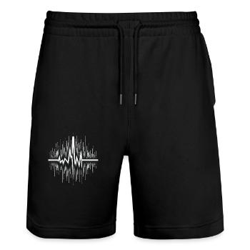 Herzfrequenz - Stanley/Stella Unisex Bio Joggingshorts Trainer  - Schwarz - Vorne - Nik (191cm) & Marisol (170cm)