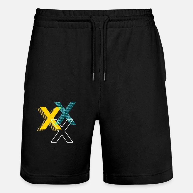 X Buchstabe - Stanley/Stella Unisex Bio Joggingshorts Trainer - Schwarz
