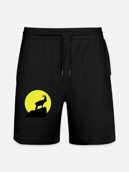 Sternzeichen Steinbock - Stanley/Stella Unisex Bio Joggingshorts Trainer - Schwarz
