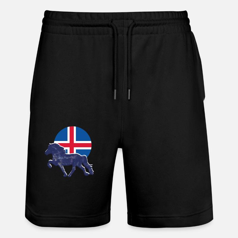 tölt Islandpferd - Stanley/Stella Unisex Bio Joggingshorts Trainer - Schwarz
