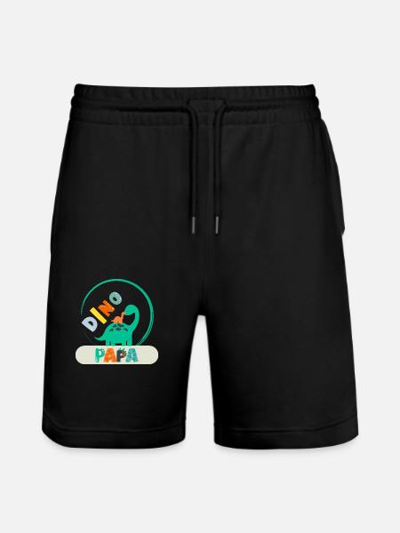 Dino Papa - Stanley/Stella Trainer Unisex Organic Jogging Shorts - black