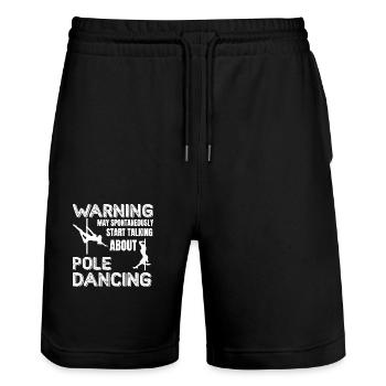 Danse Musique de danse - Short de jogging bio TRAINER Stanley/Stella unisexe - noir - Devant - Nik (191cm) & Marisol (170cm)