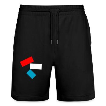 Flag Emblem - VECTOR - Stanley/Stella Trainer Unisex Organic Jogging Shorts - black - Front - Nik (191cm) & Marisol (170cm)