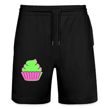 cupcake - Stanley/Stella Unisex Bio Joggingshorts Trainer  - Schwarz - Vorne - Nik (191cm) & Marisol (170cm)