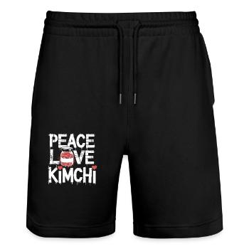 Für alle Kimchi-Liebhaber - Stanley/Stella Unisex Bio Joggingshorts Trainer  - Schwarz - Vorne - Nik (191cm) & Marisol (170cm)