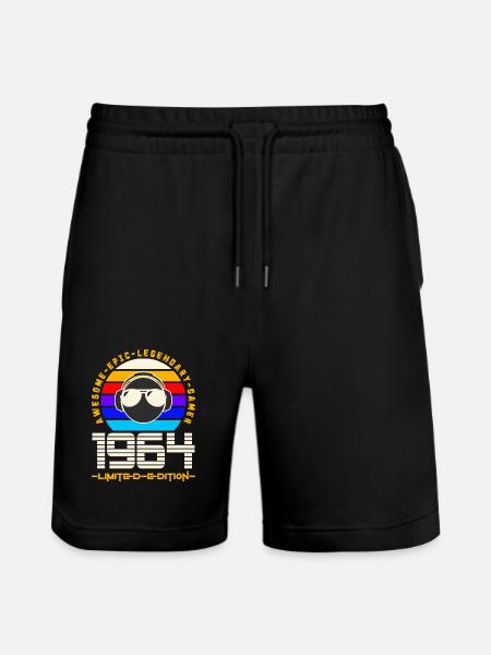 1964 - Stanley/Stella Unisex Bio Joggingshorts Trainer - Schwarz