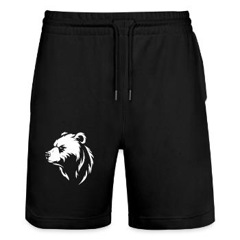 Ours - Short de jogging bio TRAINER Stanley/Stella unisexe - noir - Devant - Nik (191cm) & Marisol (170cm)