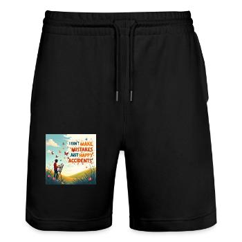 Ölmalerei In Der Natur für Maler Und Künstler - Stanley/Stella Unisex Bio Joggingshorts Trainer  - Schwarz - Vorne - Nik (191cm) & Marisol (170cm)