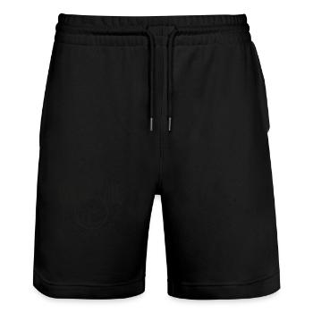Ballsport - Stanley/Stella Unisex Bio Joggingshorts Trainer  - Schwarz - Vorne - Nik (191cm) & Marisol (170cm)