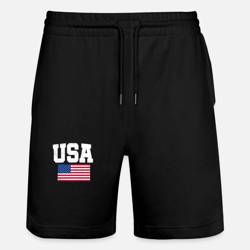 États-Unis - Short de jogging bio TRAINER Stanley/Stella unisexe - noir