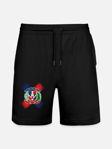 Dominican Republic - Stanley/Stella Trainer Unisex Organic Jogging Shorts - black