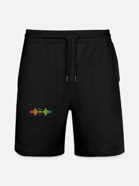 One Love Rainbow Soundwave - Stanley/Stella Unisex Bio Joggingshorts Trainer  - Schwarz