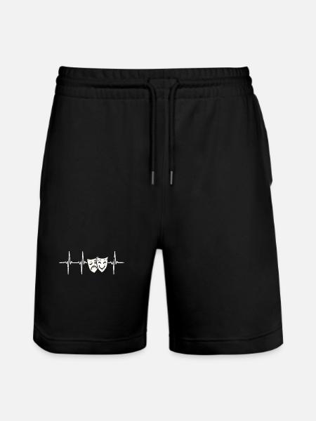 Heartbeat Theater - Stanley/Stella Trainer Unisex Organic Jogging Shorts - black