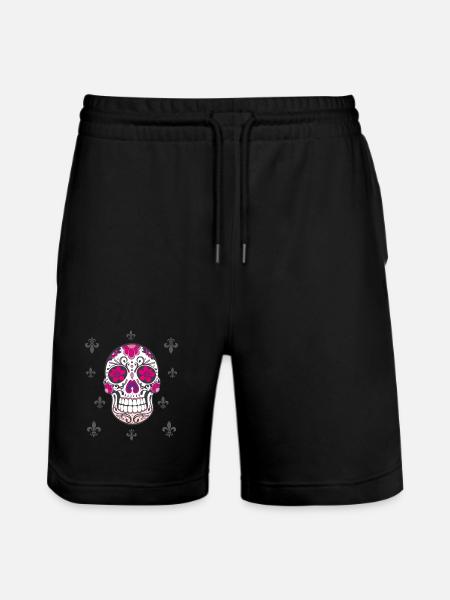 Sugar Skull Fleur De Lis - Short de jogging bio TRAINER Stanley/Stella unisexe - noir
