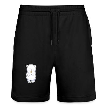 Polar Bear - Short de jogging bio TRAINER Stanley/Stella unisexe - noir - Devant - Nik (191cm) & Marisol (170cm)