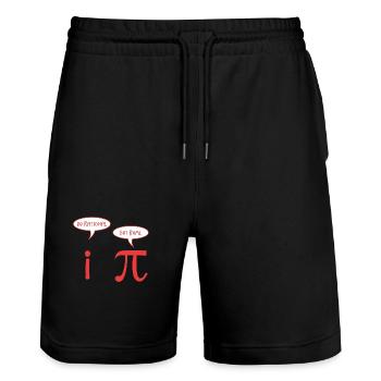 Math - Stanley/Stella Trainer Unisex Organic Jogging Shorts - black - Front - Nik (191cm) & Marisol (170cm)