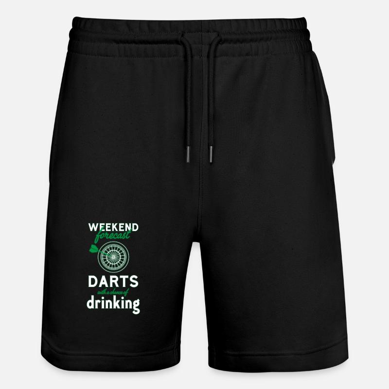 Darts Dart - Stanley/Stella Unisex Bio Joggingshorts Trainer  - Schwarz