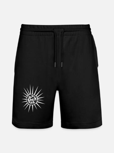 Weiße Sonne mit Diamant - Stanley/Stella Unisex Bio Joggingshorts Trainer - Schwarz