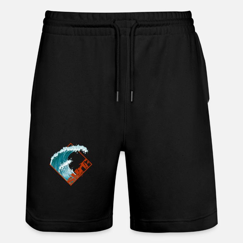 Surfeurs surfeurs surfeurs - Short de jogging bio TRAINER Stanley/Stella unisexe - noir
