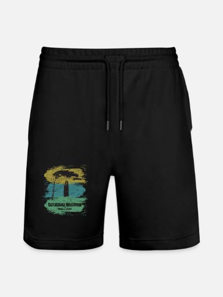 Wustrow Ostsee - DarssCoast - Halbinsel Darss - Stanley/Stella Unisex Bio Joggingshorts Trainer - Schwarz