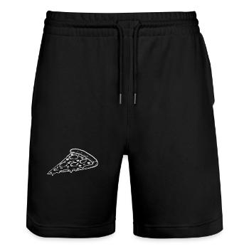 Pizza Pizzeria Pizza Baker - Stanley/Stella Trainer Unisex Organic Jogging Shorts - black - Front - Nik (191cm) & Marisol (170cm)