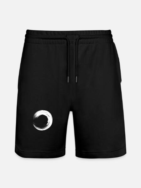 circle - Stanley/Stella Trainer Unisex Organic Jogging Shorts - black