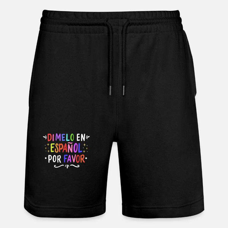 Spanisch Spanischlehrer Sprache - Stanley/Stella Unisex Bio Joggingshorts Trainer  - Schwarz