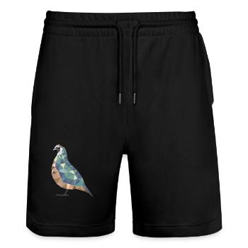Polygone cailles cailles cailles cailles cadeau - Short de jogging bio TRAINER Stanley/Stella unisexe - noir - Devant - Nik (191cm) & Marisol (170cm)