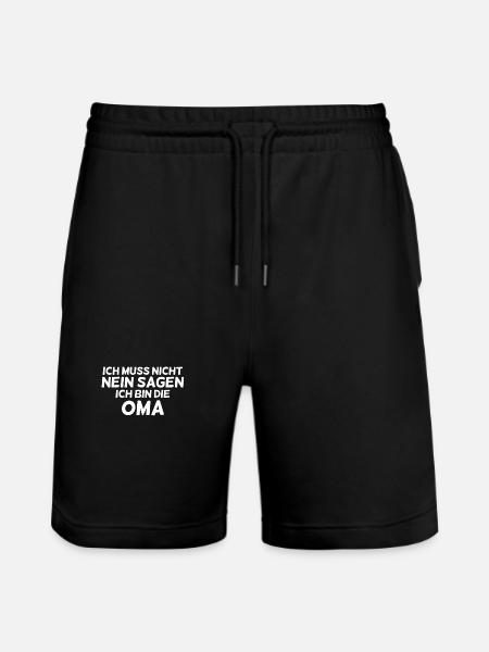 Ich bin die Oma - Stanley/Stella Unisex Bio Joggingshorts Trainer  - Schwarz