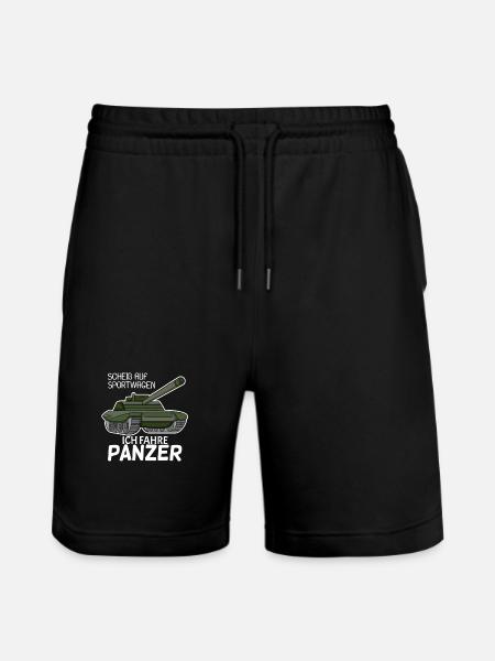 Panzer Militär Geschenk - Stanley/Stella Unisex Bio Joggingshorts Trainer - Schwarz