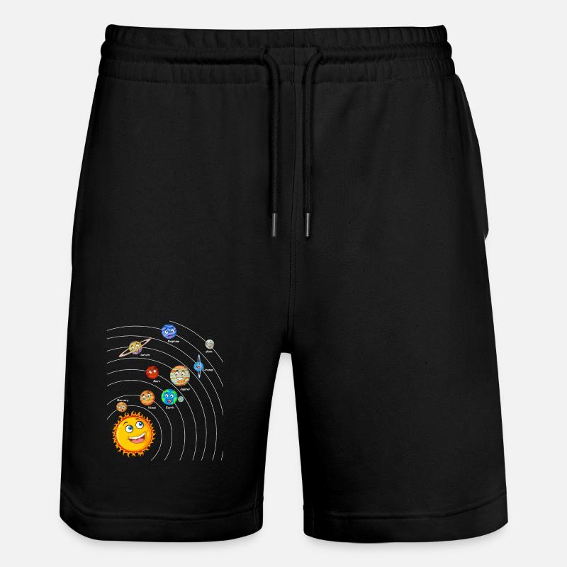Sonnensystem - Stanley/Stella Unisex Bio Joggingshorts Trainer  - Schwarz