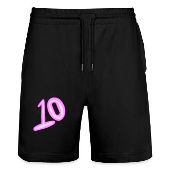 10 - Short de jogging bio TRAINER Stanley/Stella unisexe - noir - Devant - Nik (191cm) & Marisol (170cm)